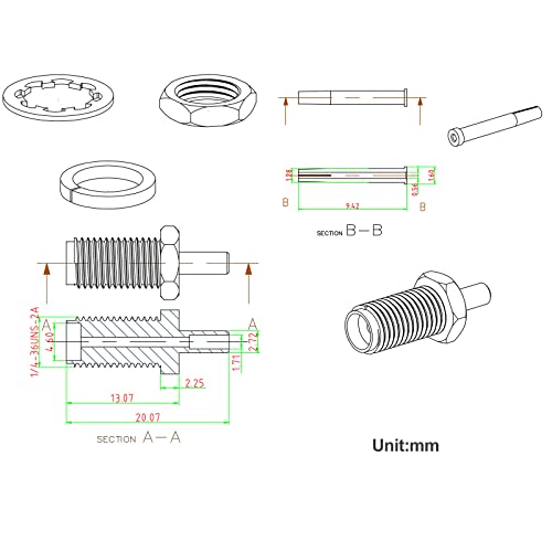 Eightwood 10pcs SMA Female Bulkhead Crimp Connector Gold-Plated for RG316 RG174 Cable - Image 4