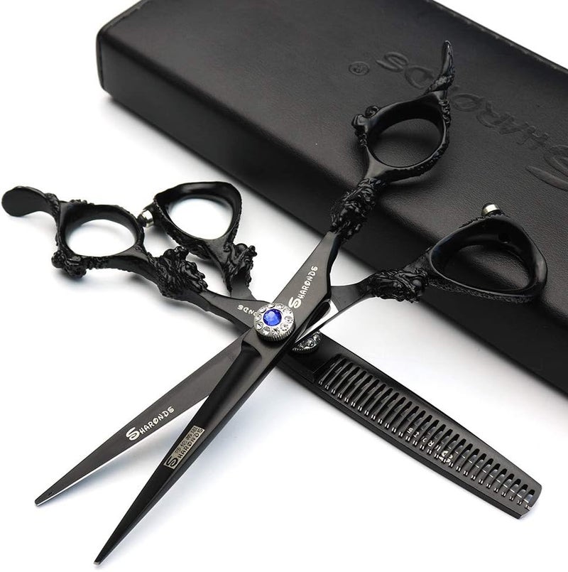 SHARONDS 6 inch Hairdressing Scissors Set Barber Shop Hair Beauty Shears Styling Tools (Scissors set)