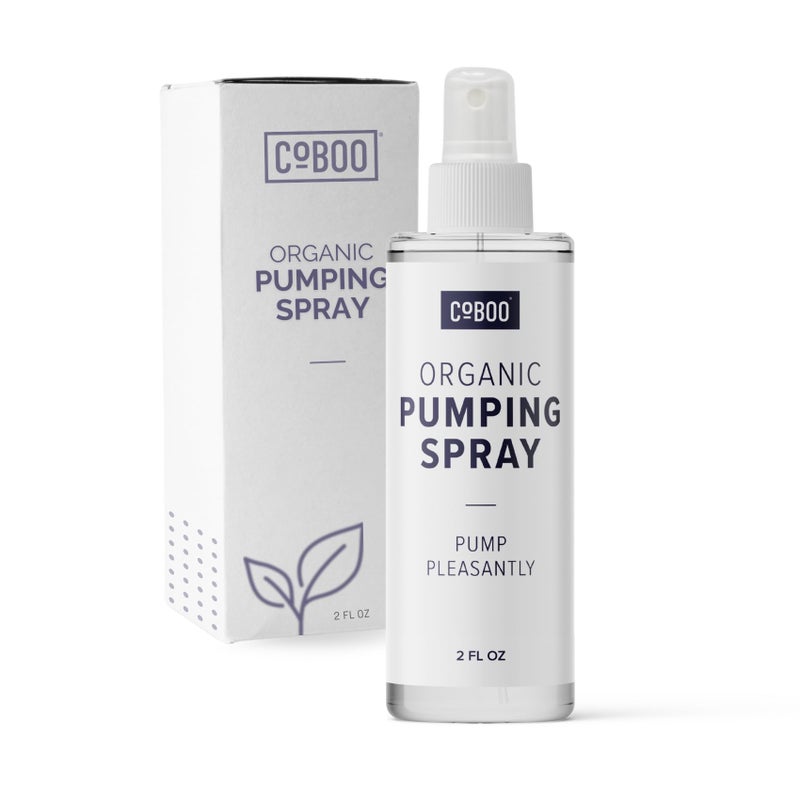 CoBoo Pumping Spray 2 Fl Oz Organic Skin Lubricant for Breast Pumping Pump Flange Spray for Breast Shields Vegan Lanolin Free Made in USA Helps Sore Nipples Clogged Milk Ducts