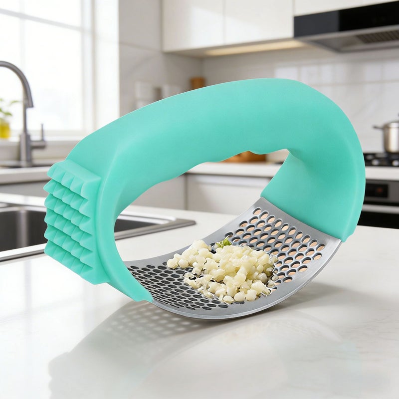 304 Stainless Steel Garlic Press, Multi-function - Image 3