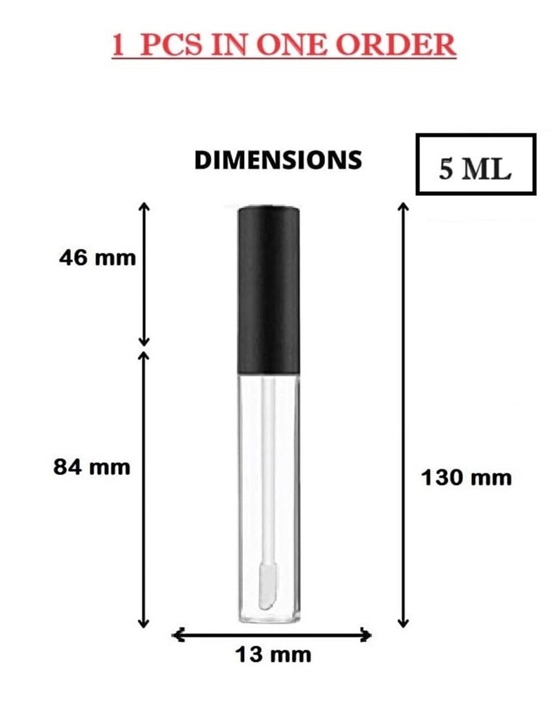 M.C. PIPWALA MC PIPWALA 5 ml Plastic Unbreakable Travel Empty Lip Gloss Lip Care Costemic Transparent Empty Clear Lip Containers Tubes Refillable Bottle with Plug Pack of 15ML  - Image 2