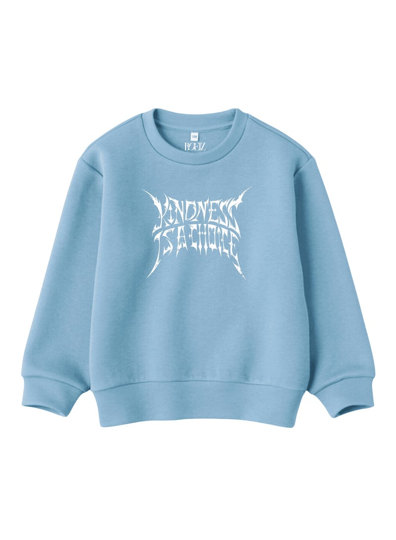 Boeiz The Boeiz Blue cotton fleece Crew-Neck Sweatshirt - Image 1