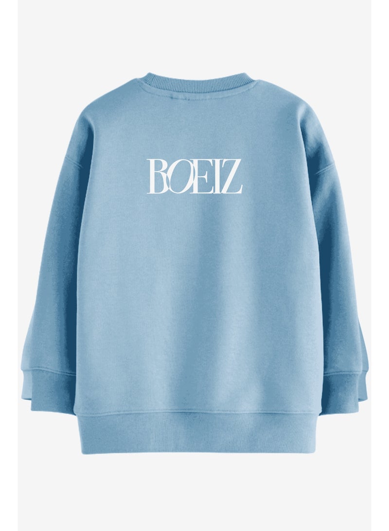 Boeiz The Boeiz Blue cotton fleece Crew-Neck Sweatshirt - Image 2