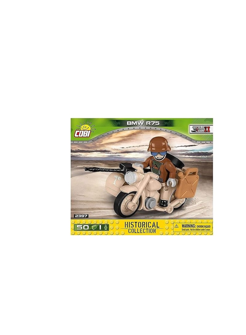 Cobi Historical Collection BMW R75 Sahara Motorcycle with Side Trolley 50 Blocks - Image 1