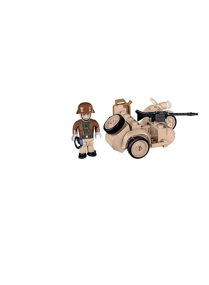 Cobi Historical Collection BMW R75 Sahara Motorcycle with Side Trolley 50 Blocks - Image 3
