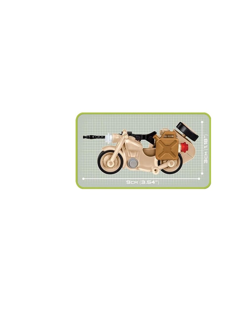 Cobi Historical Collection BMW R75 Sahara Motorcycle with Side Trolley 50 Blocks - Image 4