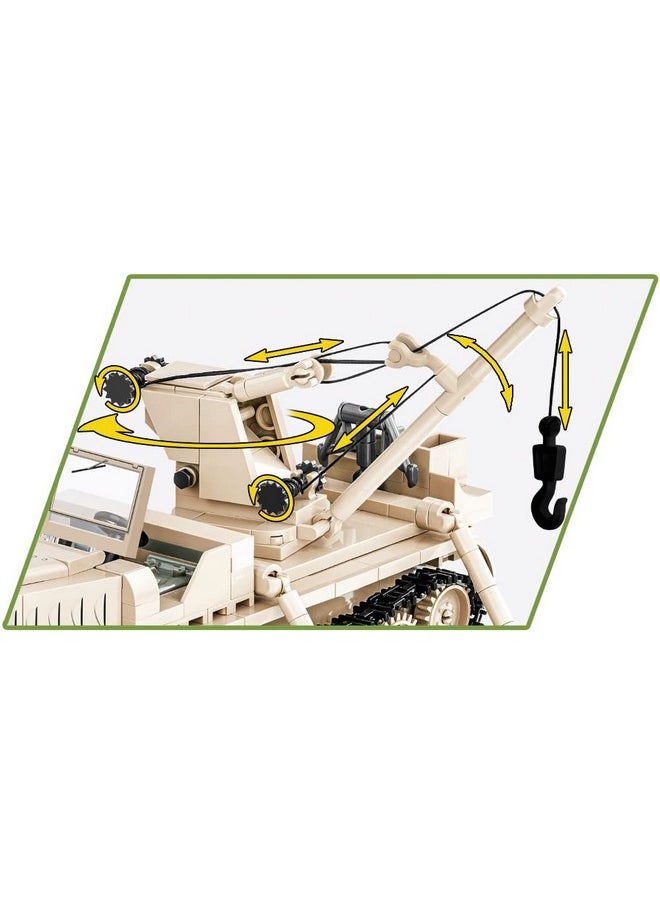 COBI COBI WWII Sd.Kfz. 9/1 FAMO Logistics And Repair Crane Vehicle | World War II Historical Collection Toys | 1:35 Scale Model | Interlocking Building Block Set # 2281  - Image 5