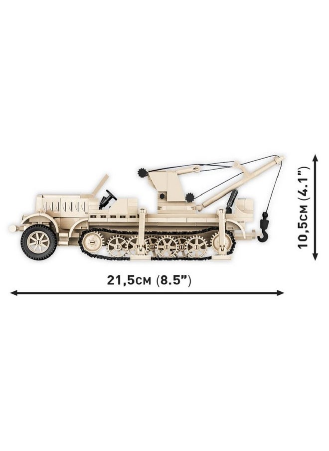 COBI COBI WWII Sd.Kfz. 9/1 FAMO Logistics And Repair Crane Vehicle | World War II Historical Collection Toys | 1:35 Scale Model | Interlocking Building Block Set # 2281  - Image 4