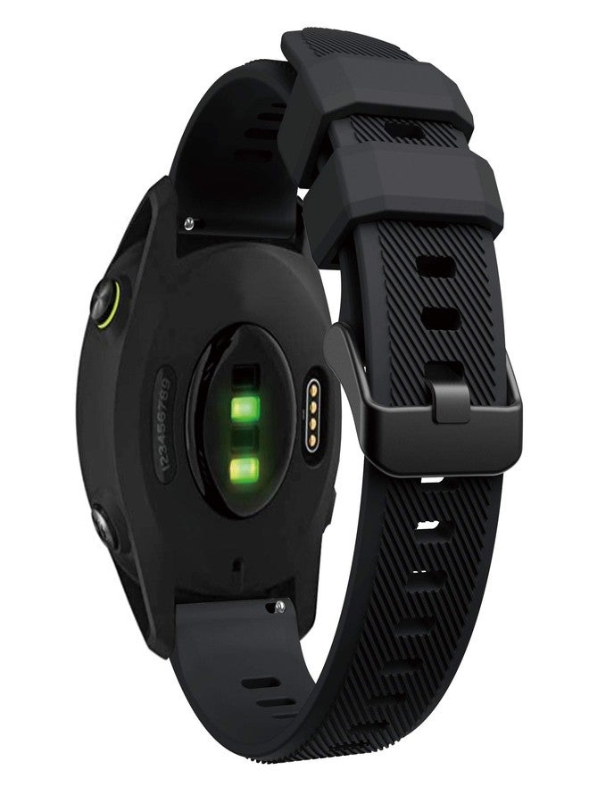 متوافق مع أساور ساعة Garmin Forerunner 745، سوار معصم بديل من السيليكون الناعم مقاس 22 مم، سريع الفك، مزود بإبزيم معدني، مناسب لساعة Garmin Forerunner 745Vivoactive 4 الرياضية (رمادي) - Image 3