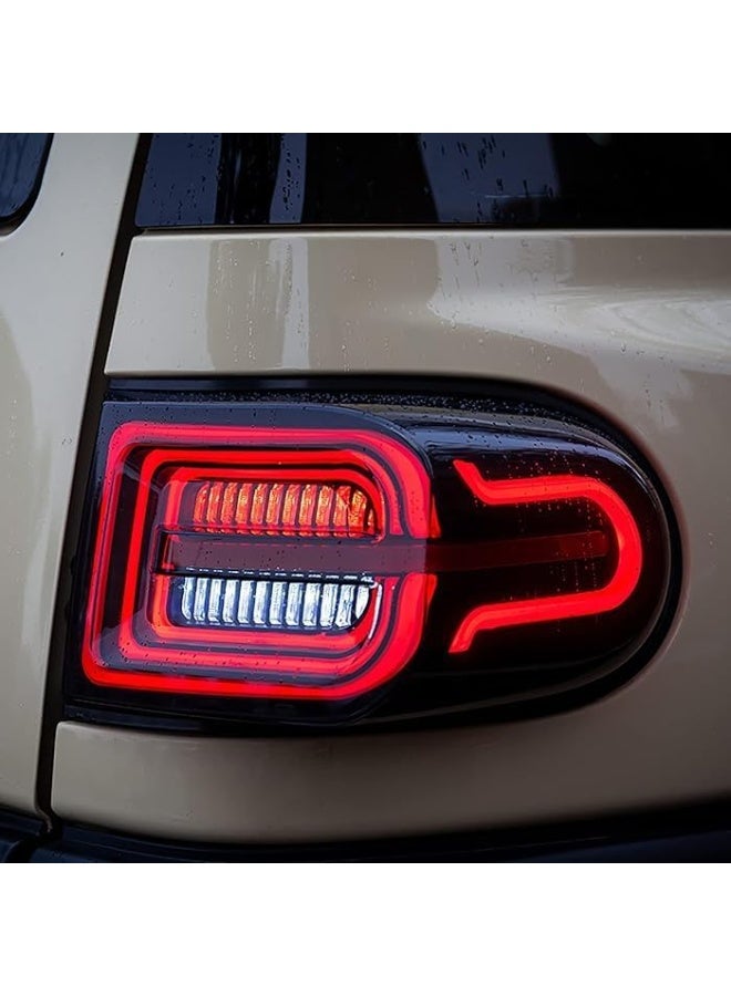Tail Lights for FJ Cruiser 2007-2017 LED DRL (Black Smoke) - Image 3