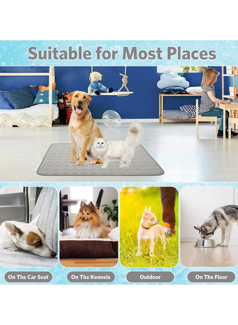 Zikra Pet Self Cooling Mat for Kennels, Crates (L Size, 75x55cm) Multi-Use, Portable and Machine Washable with Water Absorption Top and Waterproof Bottom Keep Your Pets Cool and Comfortable All Summer Long - Image 2