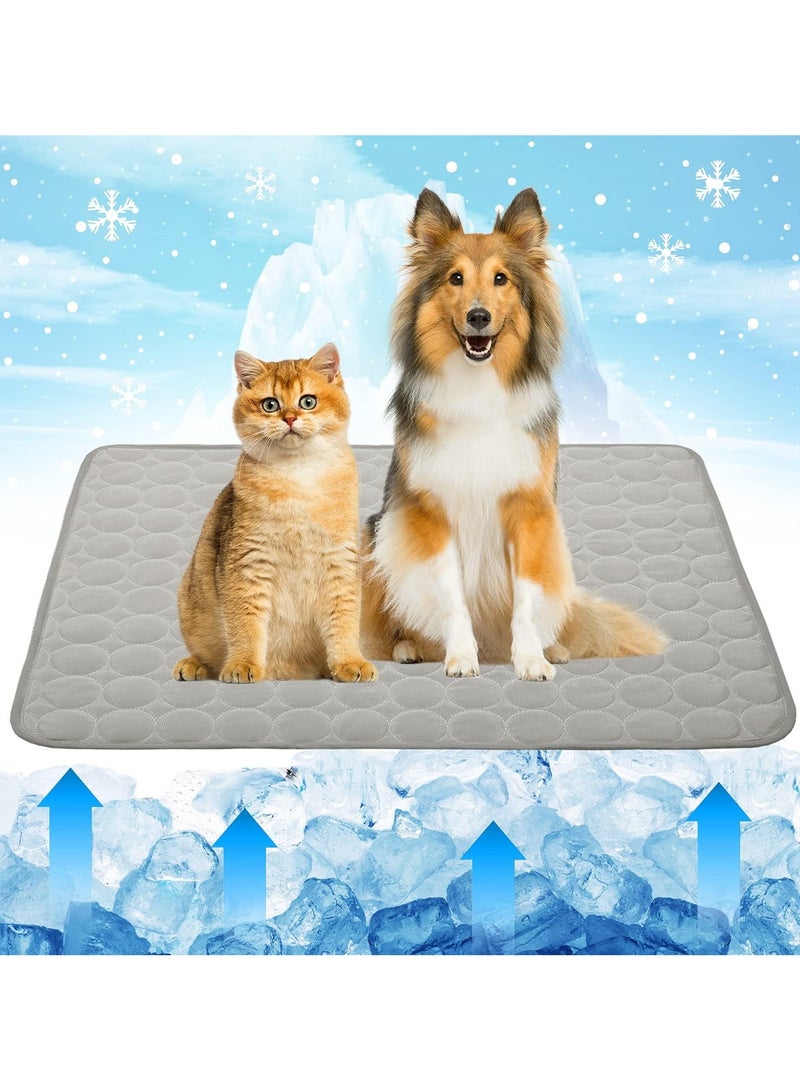 Zikra Pet Self Cooling Mat for Kennels, Crates (L Size, 75x55cm) Multi-Use, Portable and Machine Washable with Water Absorption Top and Waterproof Bottom Keep Your Pets Cool and Comfortable All Summer Long - Image 1