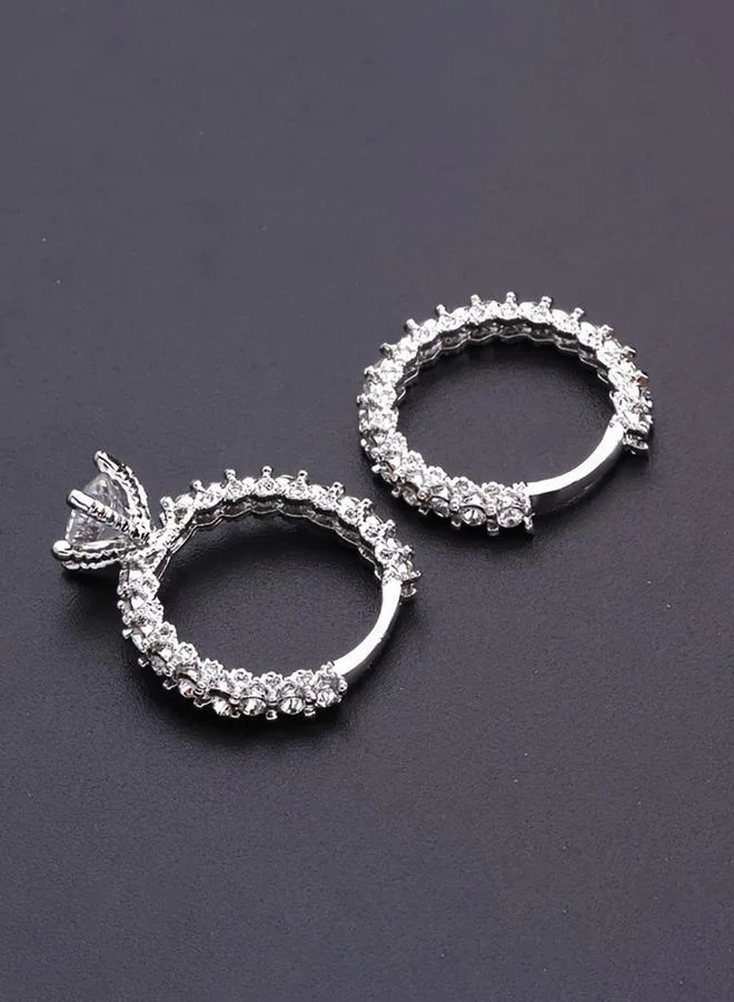 تايك تو حزمة من 2 - خواتم مُرصعة بالزركونيا