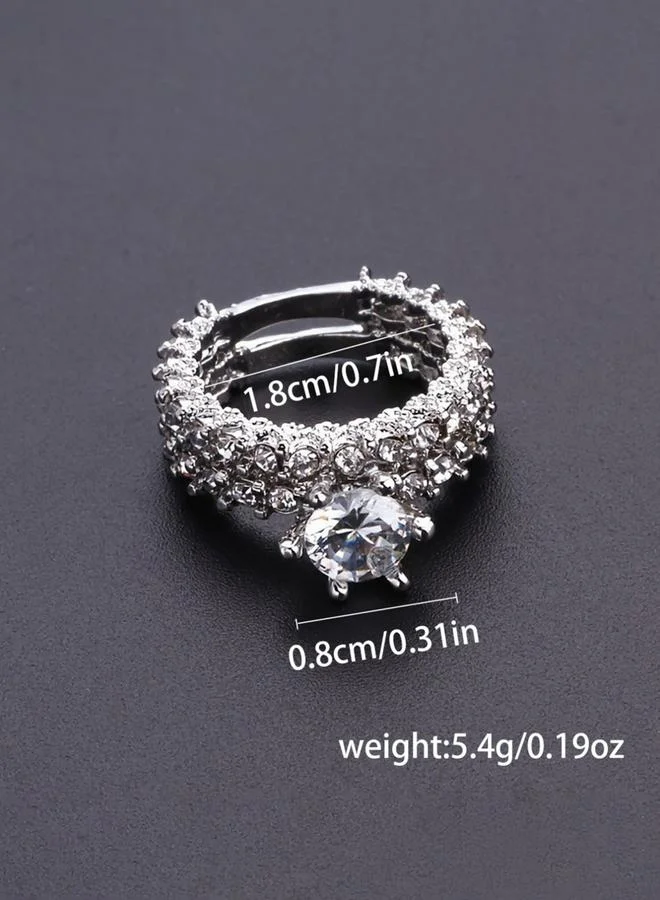 Take Two  Pack of 2 - Zirconia Inlaid Rings for Women | Best Price UAE