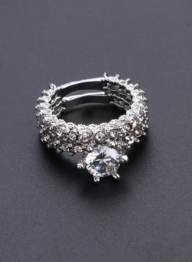 Take Two  Pack of 2 - Zirconia Inlaid Rings for Women | Best Price UAE
