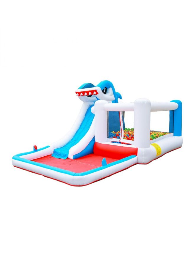 JSAITOYS Lovely Shark Air Bounce House Combo Slide With Pool Inflatable Playground Trampoline For Backyard Kids Water Park - Image 4
