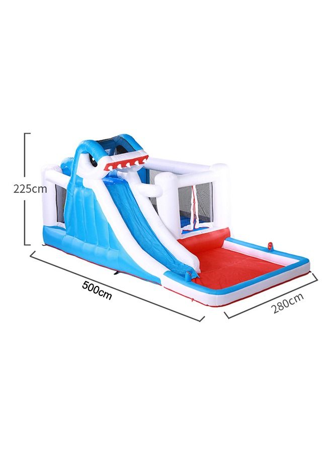 JSAITOYS Lovely Shark Air Bounce House Combo Slide With Pool Inflatable Playground Trampoline For Backyard Kids Water Park - Image 2