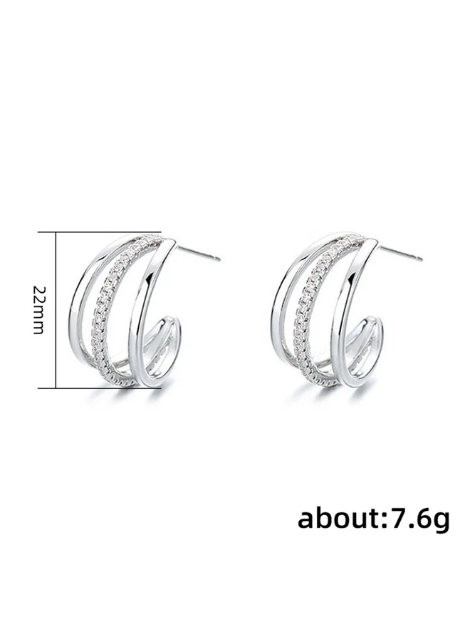 Styli  Triple Hoop Earrings for Women | Best Price UAE