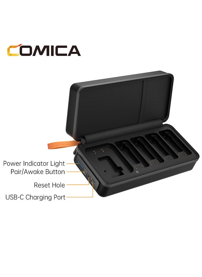 COMICA Vimo Q 2.4GHz Wireless Lavalier Microphone System Clip-on Microphone with Large Screen 200m Transmission Range Noise Reduction 16h Duration  - Image 4