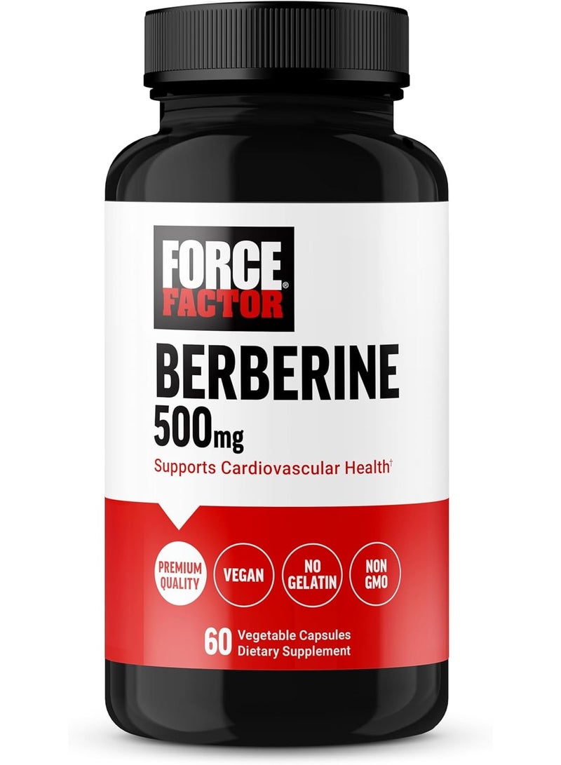 فوريس فاكتور Berberine Supplement, 500mg, 60 Vegetable Capsules | Cardiovascular Support, Supports Heart Health, Vegan, No Gelatin, Non-GMO - Image 1