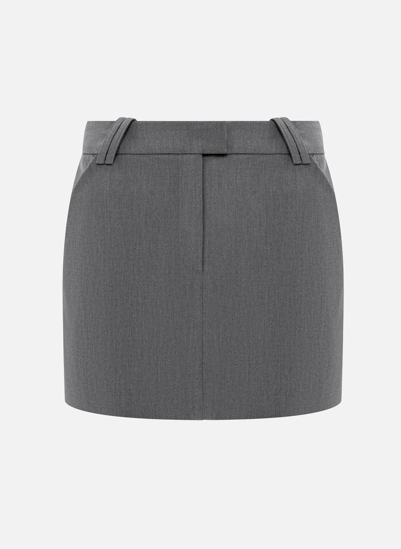 Lichi Mini skirt in dense fabric with wide belt loops
