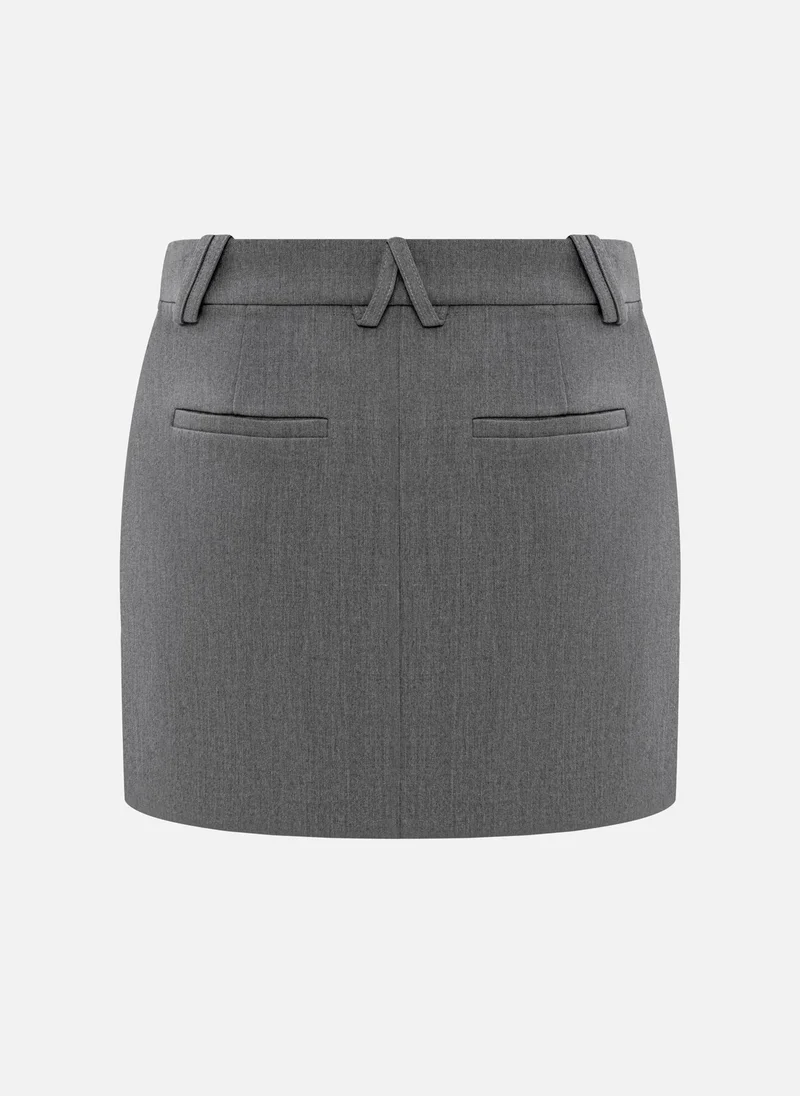 Lichi  Mini skirt in dense fabric with wide belt loops for Women | Best Price UAE