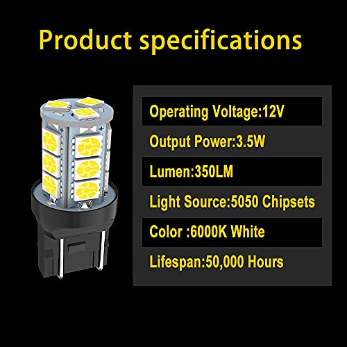 GIVEDOUA 7443 LED Brake Bulbs 7440 Brake Lights T20 992 7441 7444 7443 LED Bulbs Super Bright 18SMD 5050 Chips Used for Brake Lights, Backup Reverse Lights, Tail Lights, Pack of 10pcs - Image 4