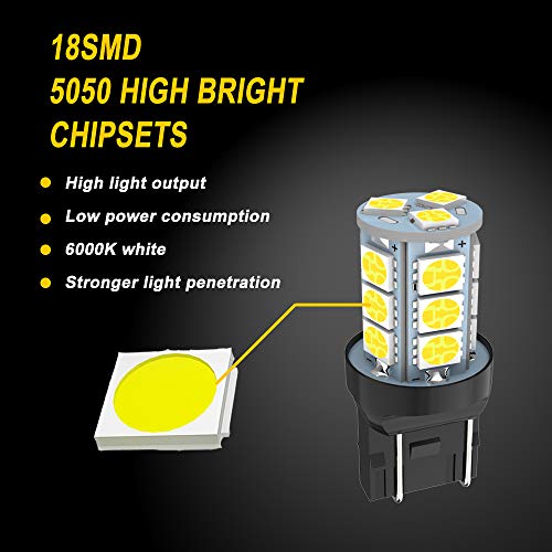 GIVEDOUA 7443 LED Brake Bulbs 7440 Brake Lights T20 992 7441 7444 7443 LED Bulbs Super Bright 18SMD 5050 Chips Used for Brake Lights, Backup Reverse Lights, Tail Lights, Pack of 10pcs - Image 5