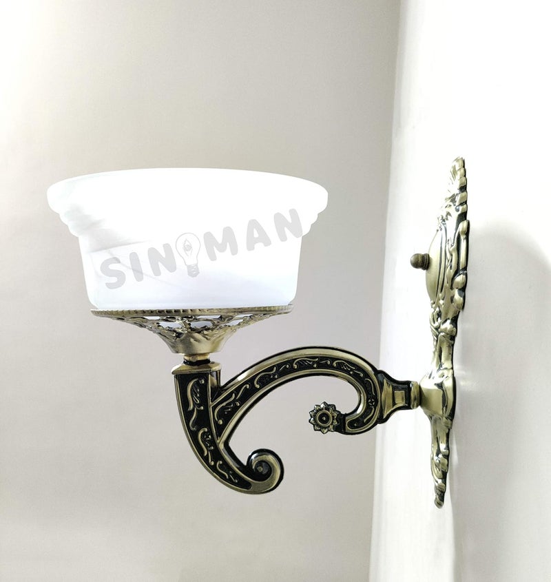 SINOMAN VD1086 Antique Designer Circular Single Wall Light Lamp Sconce GoldenAC - Image 3