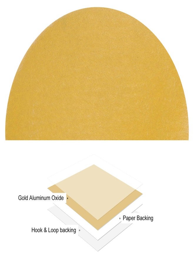 Kozelo 50pcs No Hole Sanding Discs- [ 3 Inch 500 Grit ] Round Hook and Loop Grip Sanding Pads Sheet Sandpaper for Automotive Woodworking Metal Polishing Use| Gold, Aluminum Oxide - Image 2
