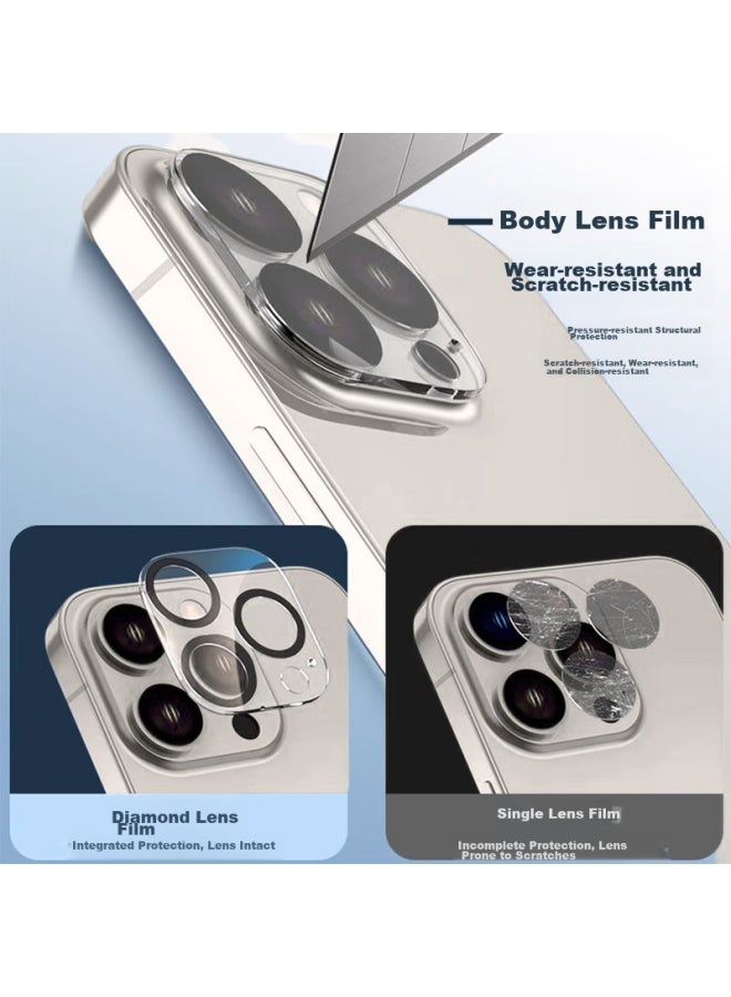 YIOU Yi'ou Iphone 16 Pro Max Camera Lens Protector, Iphone 16 Pro Rear Camera Anti-drop Film, Integrated Protective Film, High-definition Anti-drop Wear-resistant, Transparent - Image 4
