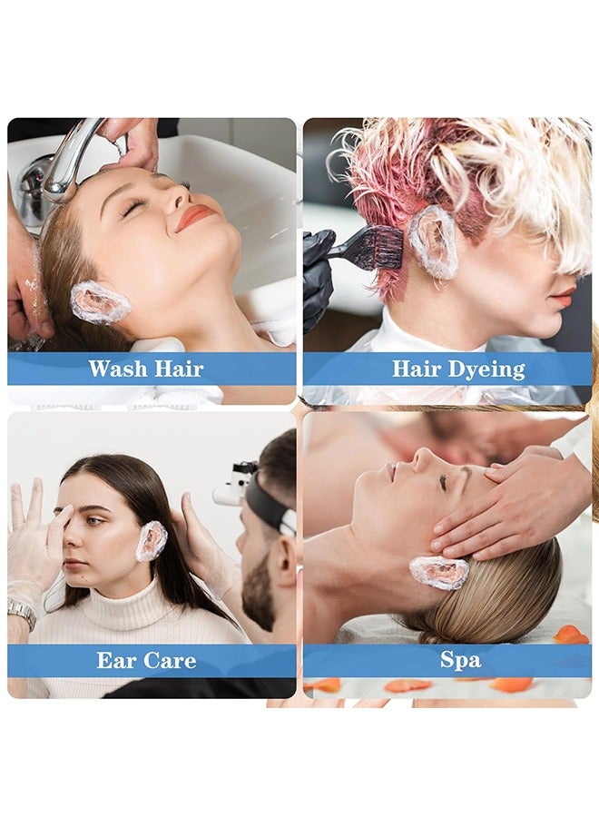 Sweet Life 100 PCS Ear Protector Caps Disposable Elastic Clear Shower Water Ear Covers Large For Hair Dye, Shower, Bathing Ear Cover Caps, Spa Home Use Hotel and Hair Salon - Image 5