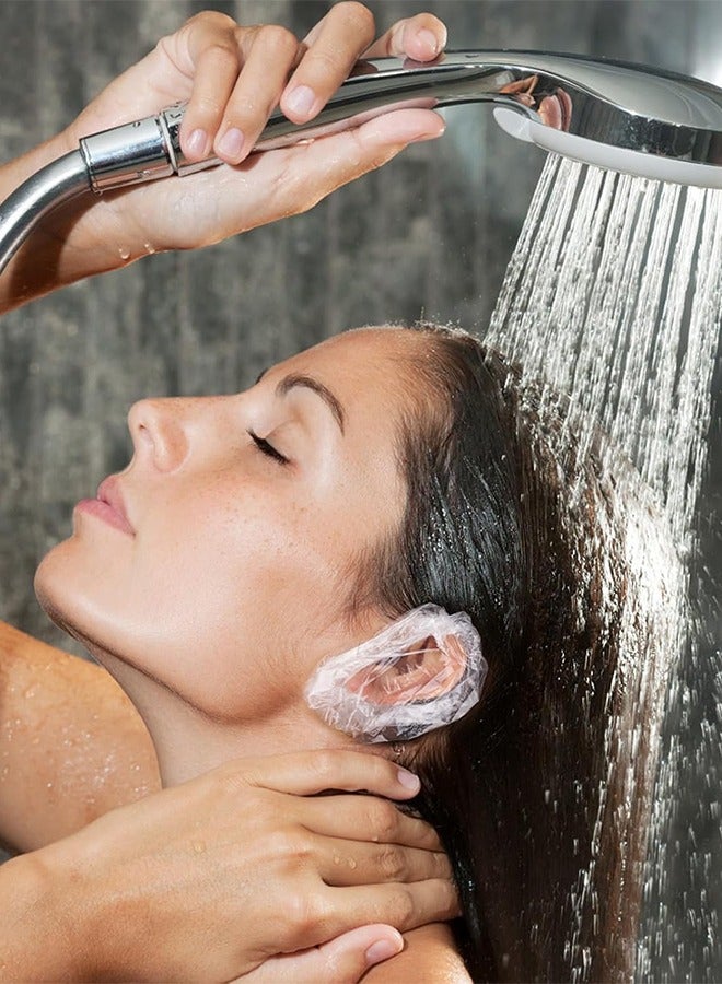 Sweet Life 100 PCS Ear Protector Caps Disposable Elastic Clear Shower Water Ear Covers Large For Hair Dye, Shower, Bathing Ear Cover Caps, Spa Home Use Hotel and Hair Salon - Image 4