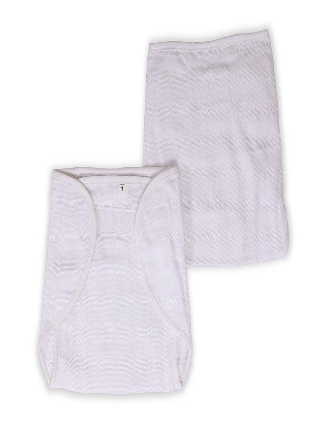 Mamma's Maternity Nappy for New Born Baby | Cotton Cloth Langot for Babies | Washable and Reusable Langots (Pack of 6) (0-3 Months) (White) - Image 1