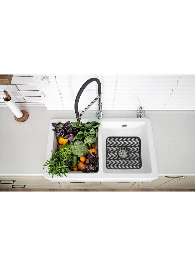 DecorRack 2 Black Sink Protectors for Kitchen, 12" x 11" Dish Rack, Protect Sink from Stains, Damage, Scratches, Dishwasher Safe Grid, Mat, for Kitchen (2 Pack, Black) - Image 4