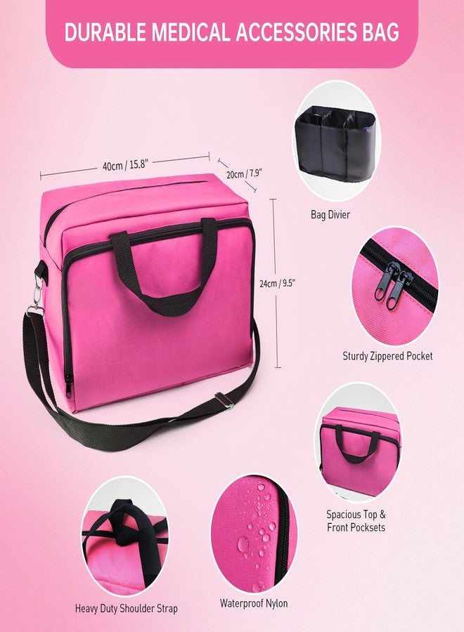 Scian 13 Pcs Nurse Starter Kit, Nurse Essentials for Work, Perfect Doctor Gift for Medical Student, Portable Bag with Stethoscope, Sphygmomanometer, Otoscope, Tuning Forks, Medical Scissor (Pink) - Image 2
