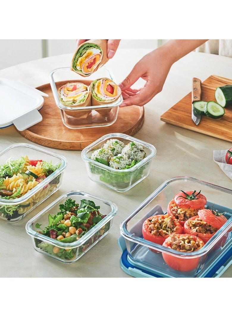 LocknLock Clear Glass Square 750ml White - Durable, Airtight, Heat-Resistant Food Storage Container - Image 3