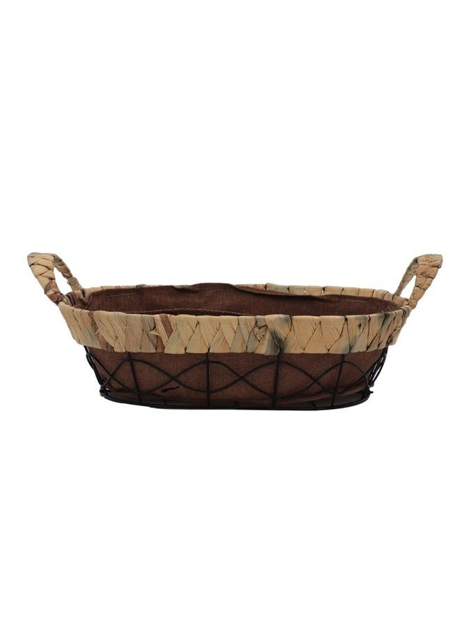 Alsaif Wicker Serving Basket 30 X 24 X 8 Cm Square Brown - Image 2