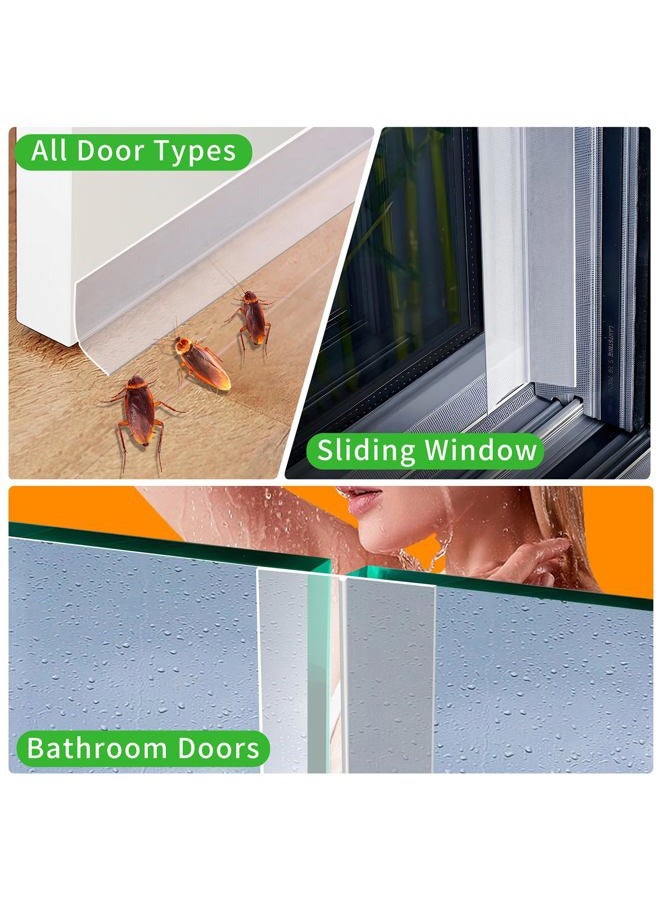wigtda 1.4in Transparent Weather Stripping Door Seal – Flexible Silicone, Strong Adhesive, Seals Medium Gaps for Winter Cold Draft Protection and Energy Efficiency - Image 5