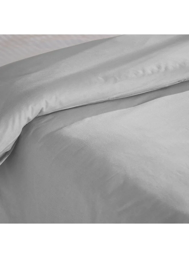Home Box Ballina 3-Pieces Solid Cotton Twin Duvet Cover Set 220 x 150 cm