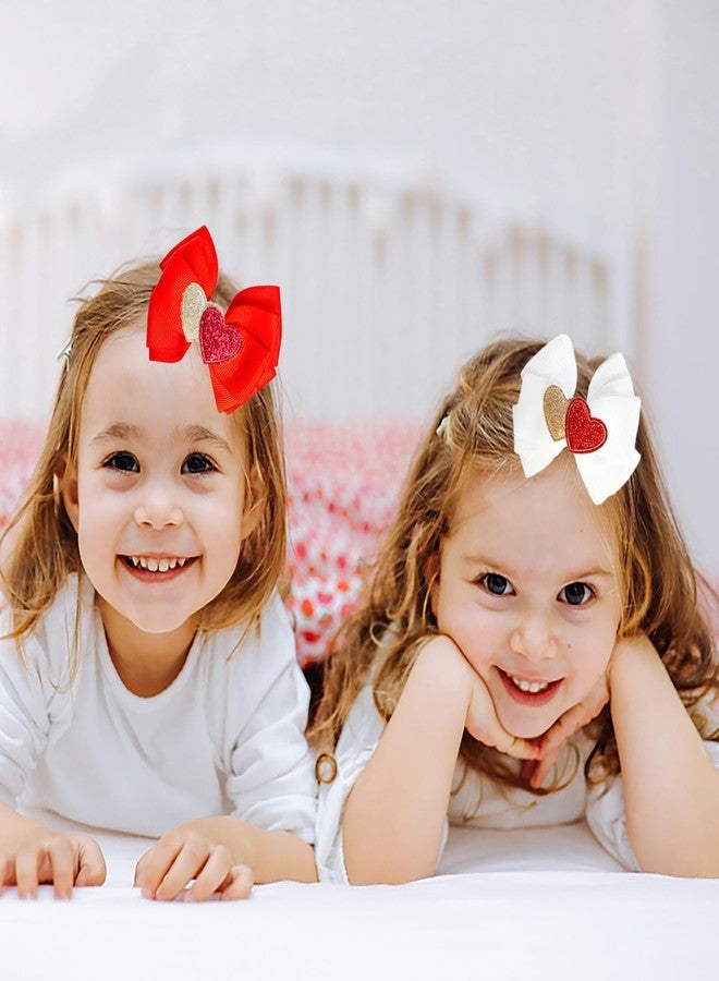 winthrop 4 Pcs Valentine's Day Hair Clips Heart Bow Hair Accessories Cute Love Glitter Sequins Hair Barrettes Holiday Headdress Hairpin for Girls Women Kids Party Cosplay Gift - Image 4