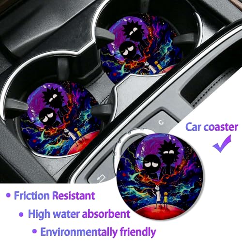 DGDRHZ Anime License Plate Frames，Anime Car Accessories for Women and Men ，Cute License Plate Holder，Aluminum License Plate Frame Fits Standard US Vehicles Size 12.2 x 6 Inch (Black-2pcs) - Image 3