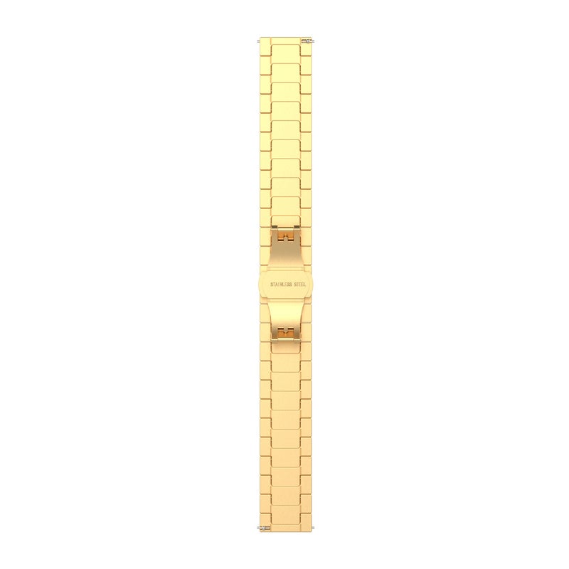 S-TOP For Garmin Vivomove 3S One Bead Butterfly Buckle Stainless Steel Metal Watch Band(Gold) - Image 3