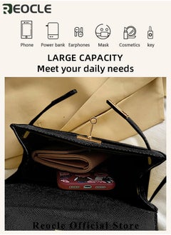REOCLE Women's Handbags Crossbody Bags Top Handle Satchel with Detachable Strap Luxury Tote Work Bag PU Fashion Designer Handbags Purses  - Image 4