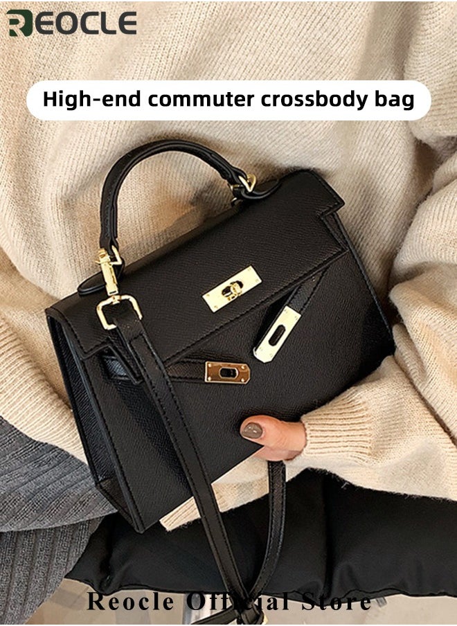 REOCLE Women's Handbags Crossbody Bags Top Handle Satchel with Detachable Strap Luxury Tote Work Bag PU Fashion Designer Handbags Purses  - Image 3
