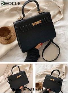 REOCLE Women's Handbags Crossbody Bags Top Handle Satchel with Detachable Strap Luxury Tote Work Bag PU Fashion Designer Handbags Purses  - Image 5