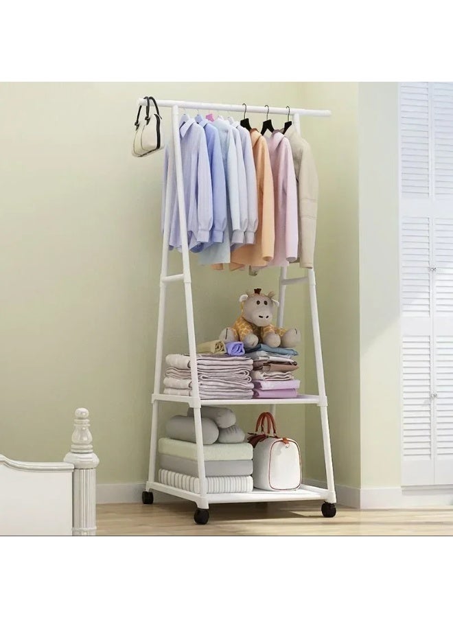 ليفينج علاق ملابس معدني مودرن بقاعدة متحركه وتصميم انسيابي موفر للمساحة - Image 3