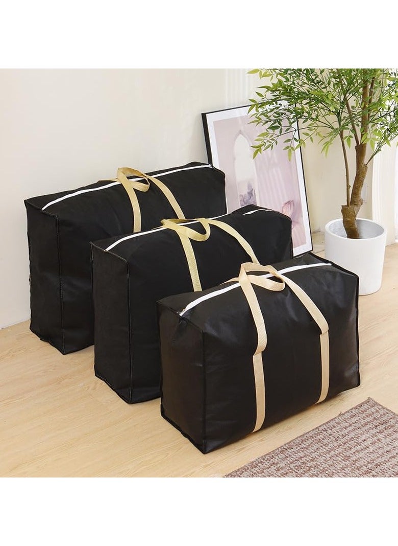 Jorunb - 4 Pack Moving Bags, Moving Supplies, Moving Boxes, College Packing Storage Boxes, Heavy Duty Totes, Extra Large, Sturdy Handles, Zipper, for Packaging (4 Pack) - Image 1