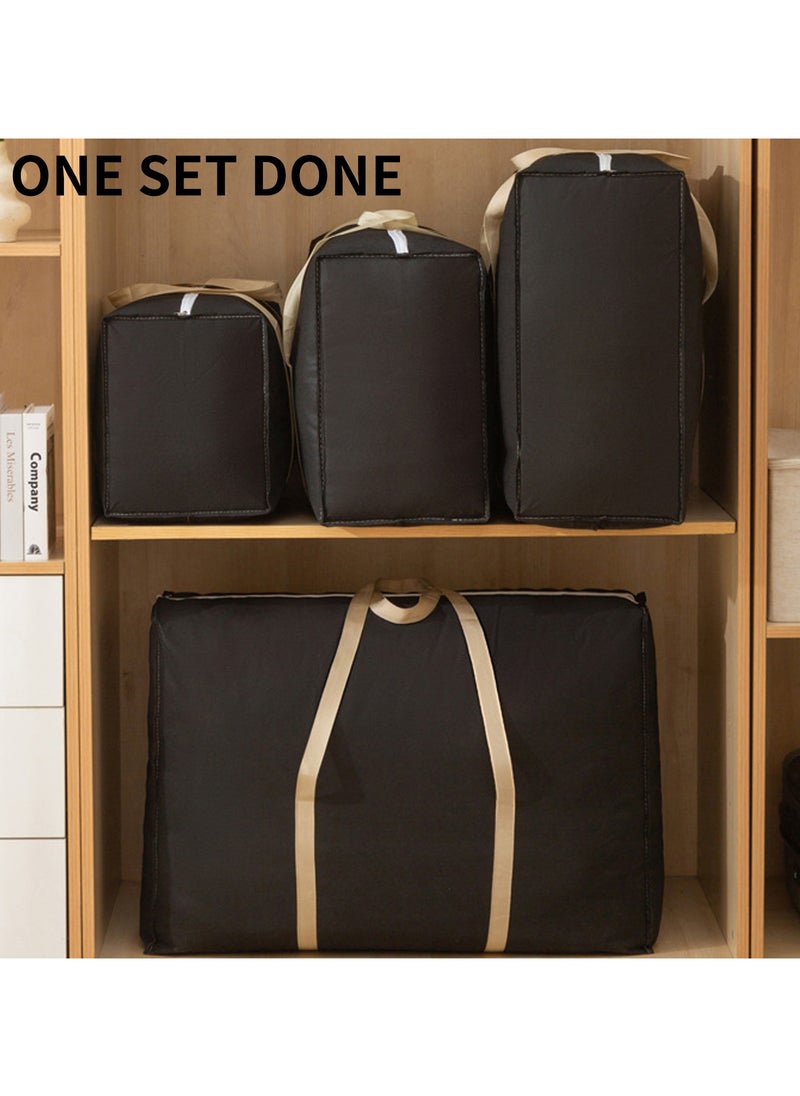 Jorunb - 4 Pack Moving Bags, Moving Supplies, Moving Boxes, College Packing Storage Boxes, Heavy Duty Totes, Extra Large, Sturdy Handles, Zipper, for Packaging (4 Pack) - Image 1