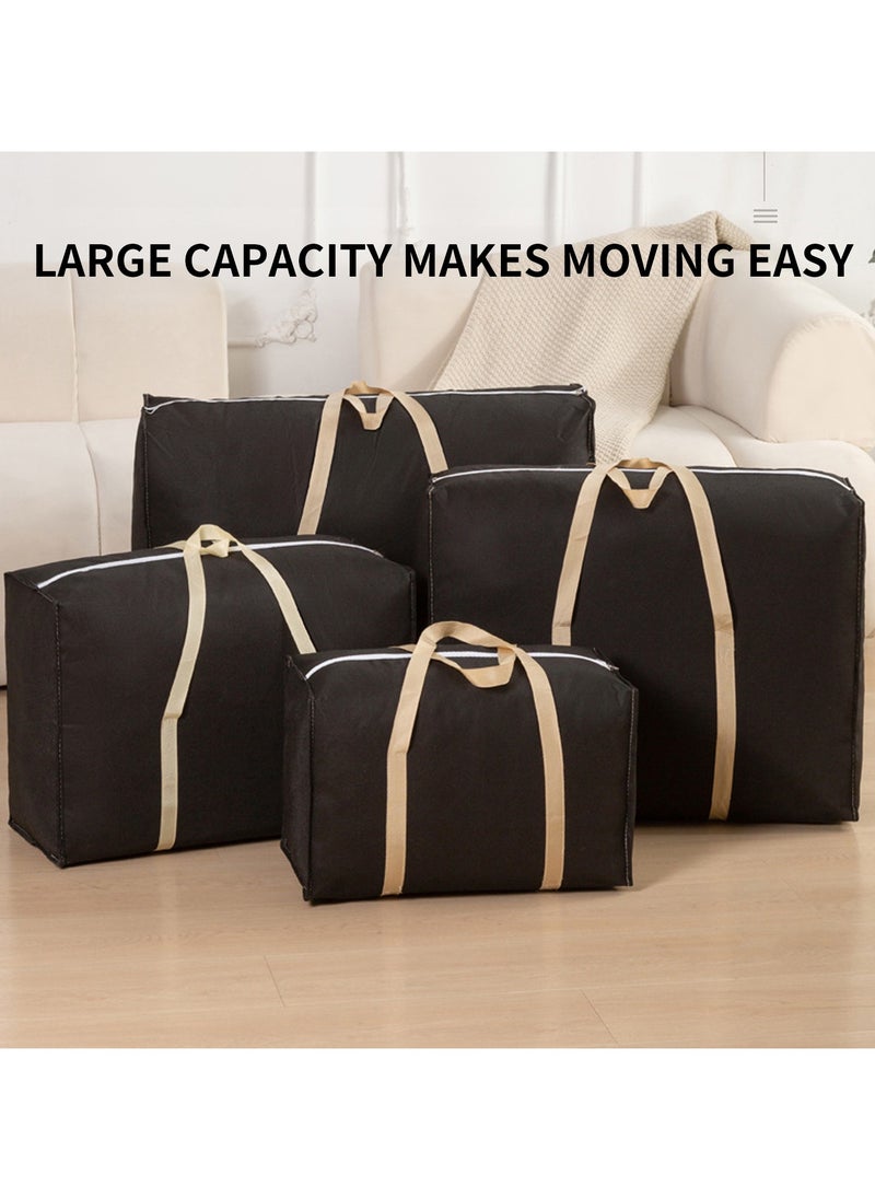 Jorunb - 4 Pack Moving Bags, Moving Supplies, Moving Boxes, College Packing Storage Boxes, Heavy Duty Totes, Extra Large, Sturdy Handles, Zipper, for Packaging (4 Pack) - Image 1